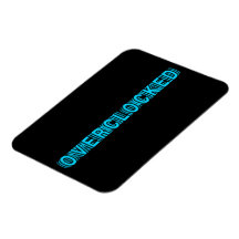 Azul de Overclocked Imanes Rectangulares