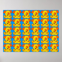 Azul del amarillo de los perros del perrito del ni