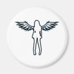 Azul del ángel imán para frigorifico