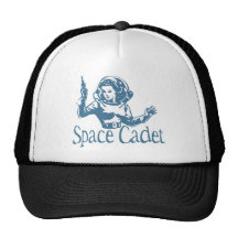 Azul del cadete del espacio gorras