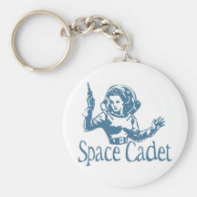 Azul del cadete del espacio llavero