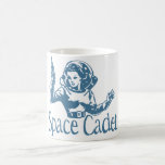 Azul del cadete del espacio tazas de café
