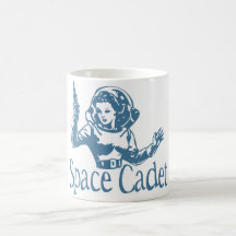 Azul del cadete del espacio tazas de café