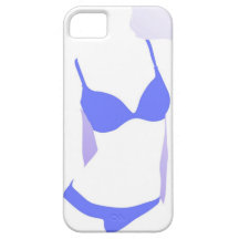 Azul del chica del bikini iPhone 5 protector