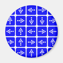 Azul del cuadrado de la flecha del LED Iman De Frigorífico