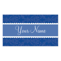 Azul del damasco tarjetas de negocios