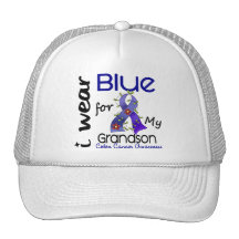 Azul del desgaste del cáncer de colon I para mi ni Gorras