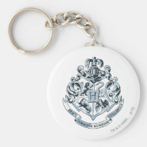 Azul del escudo de Hogwarts Llaveros Personalizados