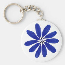 azul del llavero de la flor