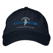 Azul del loro del gris africano de Congo Gorras De Beisbol Bordadas