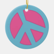 Azul del Muestra-Smiley de la paz Ornamento Para Reyes Magos