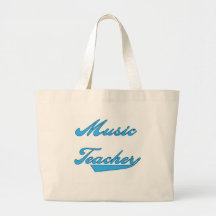 Azul del profesor de música bolsa de mano