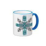 azul del tornado de la pata de oso taza