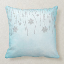 Azul del trullo de los copos de nieve del diamante almohadas