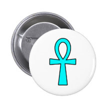 Azul dominante cruzado jeroglífico egipcio de la v pins