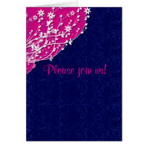 Azul e invitaciones profundos del personalizado de tarjetas