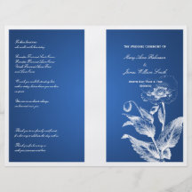 Azul elegante de la amapola del programa del boda tarjetas publicitarias