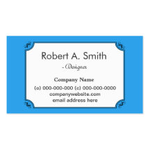 Azul elegante, simple, fresco tarjeta de visita