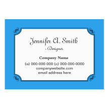 Azul elegante, simple, fresco tarjeta personal