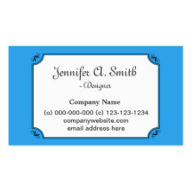 Azul elegante, simple, fresco tarjetas personales