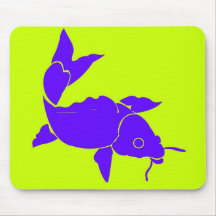 Azul exótico de los pescados alfombrilla de raton