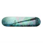 Azul gráfico del puente de la tormenta patineta personalizada