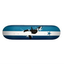 Azul grande monopatín personalizado