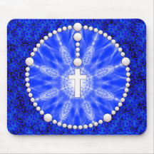 Azul ideal del colector del rosario alfombrilla de ratón