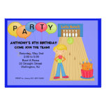Azul, invitación de la fiesta de cumpleaños que ru