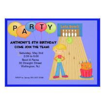 Azul, invitación de la fiesta de cumpleaños que ru