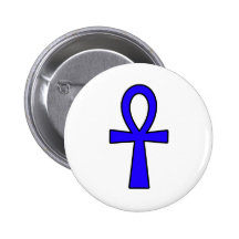 Azul jeroglífico egipcio de la llave de la vida de pins