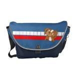 Azul lindo de la bolsa de mensajero del perrito bolsa de mensajería
