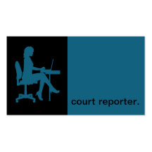 Azul moderno del reportero de corte de la silueta  tarjeta personal
