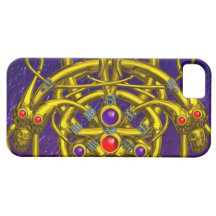 Azul púrpura de los DRAGONES GEMELOS iPhone 5 Case-Mate Cárcasas