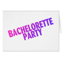 Azul púrpura del rosa del fiesta de Bachelorette Tarjeta