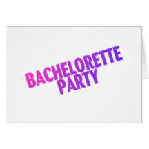 Azul púrpura del rosa del fiesta de Bachelorette Tarjetón