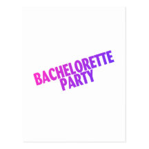 Azul púrpura del rosa del fiesta de Bachelorette Tarjeta Postal