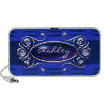 Azul real Bling personalizado Mini Altavoz