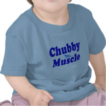 azul rechoncho del músculo camiseta