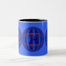 Azul redondo azul marino de la taza del orbe