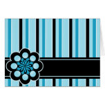 Azul retro de la tarjeta en blanco de Deco