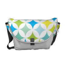 Azul retro geométrico moderno del trullo bolsa de mensajería