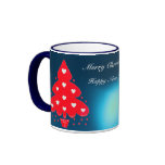 Azul ROJO de la CELEBRACIÓN DE DÍAS FESTIVOS del Á Tazas