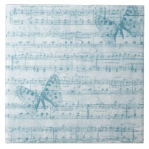 Azul romántico musical de la mariposa azulejos