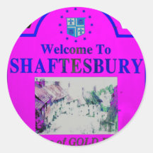 Azul rosado de Shaftesbury Pegatina