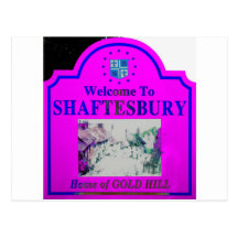 Azul rosado de Shaftesbury Tarjetas Postales