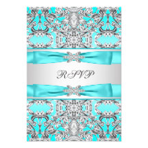 Azul RSVP del trullo Invitación Personalizada