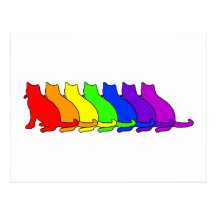 Azul ruso del arco iris tarjetas postales