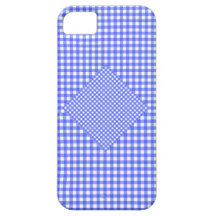 Azul una caja blanca de Flanel de la comida campes iPhone 5 Funda