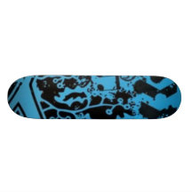 Azul urbano tabla de patinar